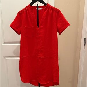 Red Short Sleeve Dress